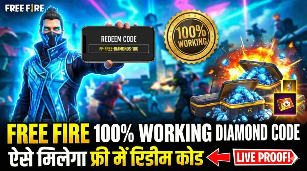 Free Fire 100% Working Diamond Code